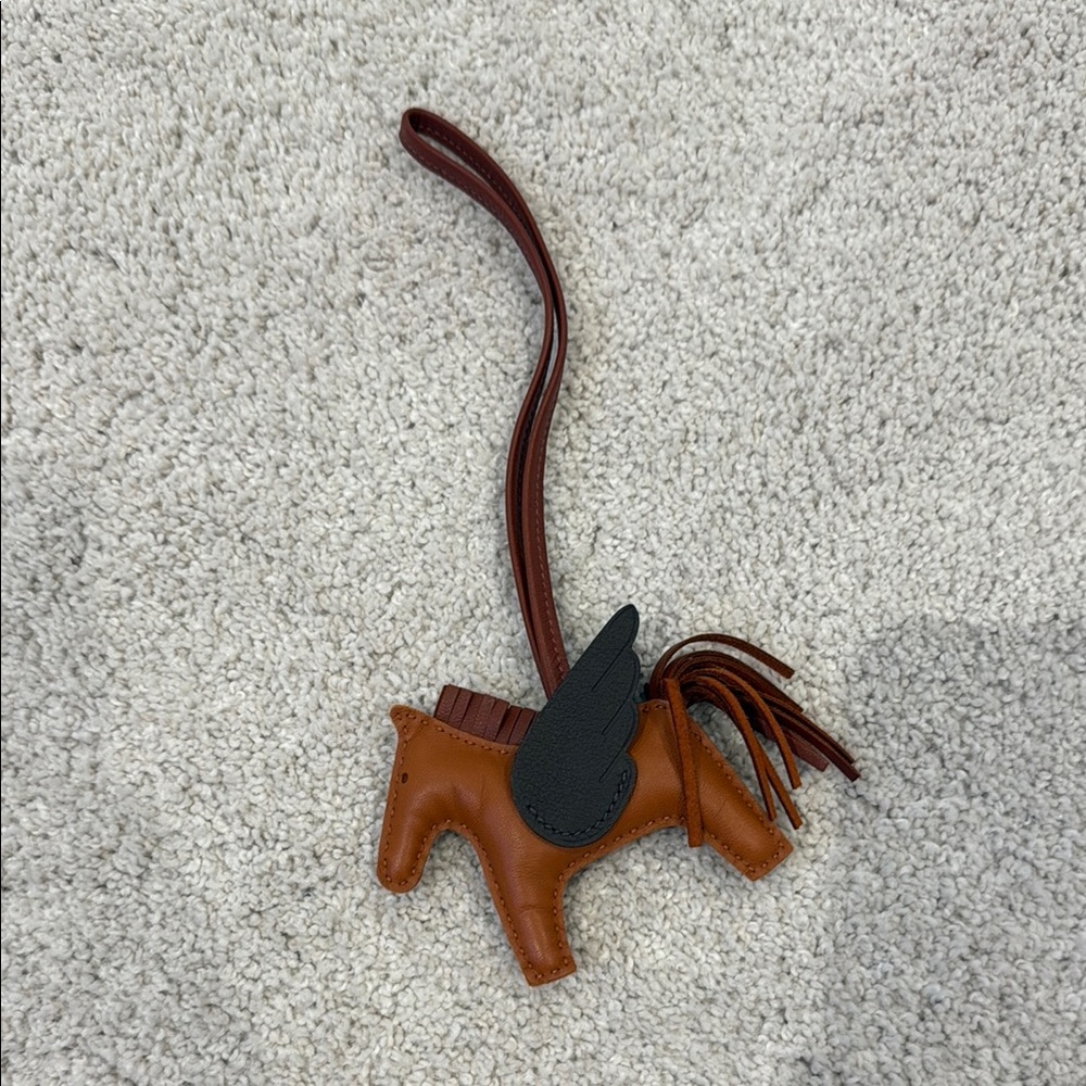 hermes Brown Horse-Shaped Kids Bag Charm